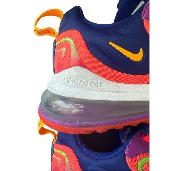 Nike Mens Multicolor Air Max 270 React ENG Sneakers Size 8 - Picture 13 of 16
